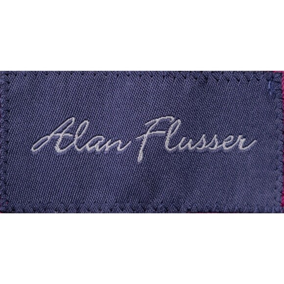 Alan Flusser Sport Coat Jacket Blazer Sz 44L Solid Black 2-Button Poly Blend EUC - Picture 10 of 14